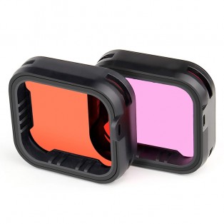 Färgfilter 2-pack - Röd light + Lila till GoPro Hero12/11/Mini/10/9 Black - Kit