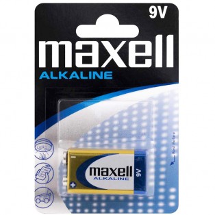 Maxell Alkaline 9V Long Life, 6LR61 - Alkaliskt Batteri, 9V