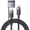 Mcdodo 2 in 1 USB-C till USB-C + Magsafe 3, CA-7131 Kabel, PD 240W, 48V/5A, 2m - Svart