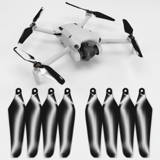 Master Airscrew - DJI Mini 4 Pro / 4 Pro Super Stealth Upgrade Propellers - Propeller - Svart - Kit 4-Pack