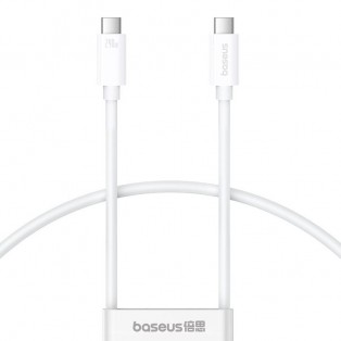 Baseus Superior Series 2 USB-C - USB-C Kabel, USB4, 40Gbps, 240W, 48V/5A, 1.8m - Vit