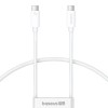 Baseus Superior Series 2 USB-C - USB-C Kabel, USB4, 40Gbps, 240W, 48V/5A, 1.8m - Vit