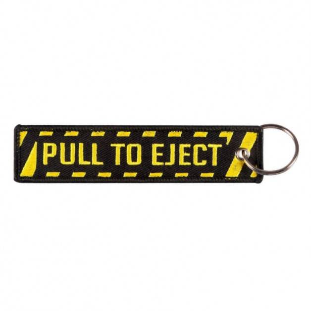 Nyckelband - PULL TO EJECT- Svart/Gul