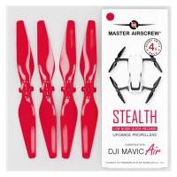 Master Airscrew - DJI Mavic Air Stealth Upgrade Propellers V2 - Propeller till DJI Mavic Air - Röd - Kit 4-Pack