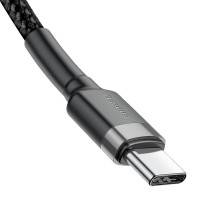 Baseus Cafule USB-C kabel PD 2.0 / QC3.0, 60W, 20v/3A, 2m - Svart