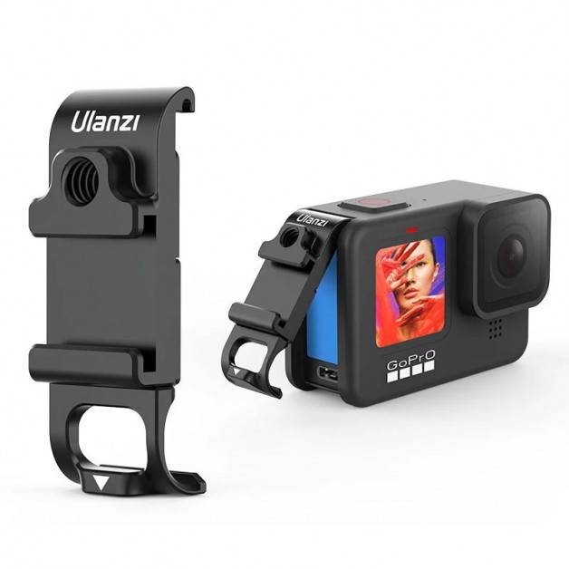 Ulanzi G9-6 Batterilucka med cold-shoe, 1/4" gänga och genomföring USB till GoPro Hero9 Black