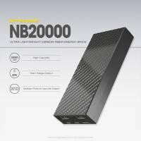 Nitecore NB20000 Power bank - Portabelt batteri - 20000mAh, 3xUSB Typ A/C, QC 3.0 / PD 45W, 5V, 3A - Kolfiber