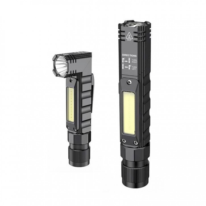 SuperFire G19 Ficklampa / Pannlampa Multifunktion - 200lm - Laddbar USB