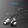 Ugreen USB-C kabel PD 2.0 / QC3.0, 100W, 20v/5A, Vinkel 90 grader, 2m - Svart