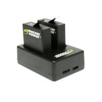 Wasabi Power Batteriladdare för GoPro Hero5 batterier AHDBT-501 - Dubbel