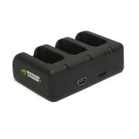 Wasabi Power Batterier och Batteriladdare för GoPro Hero4/3 batterier - Trippel AHDBT-401, 301, 201 - Paket